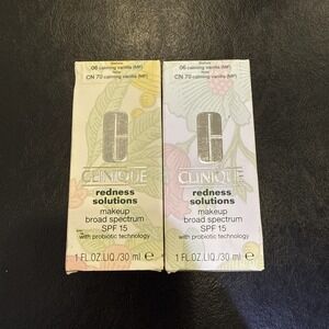 Clinique Redness Solutions Makeup SPF 15 Broad Spectrum Cn 70 Calming Vanilla *2